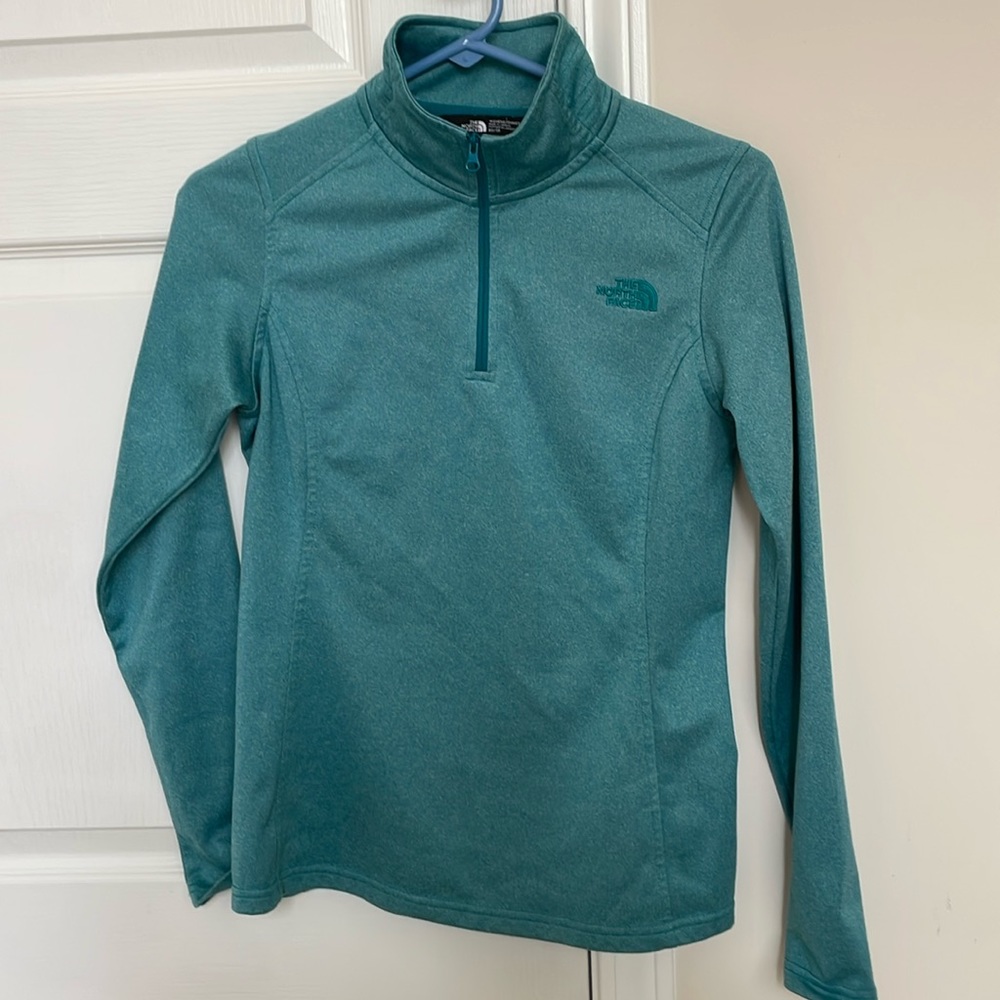 Teal North Face Quarter Zip